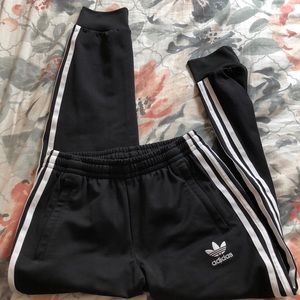 Classic adidas stripe joggers